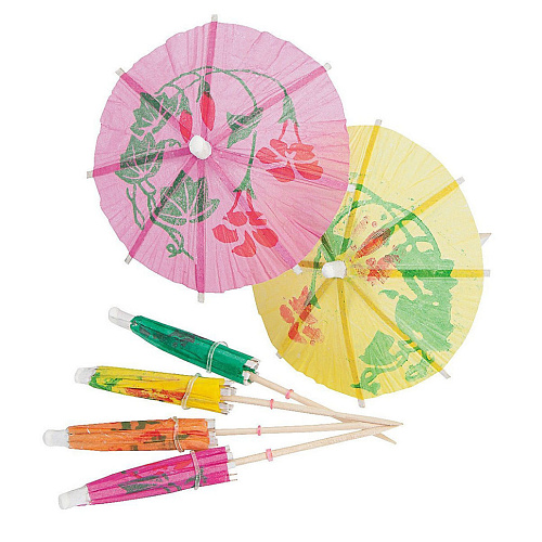 картинка Пики деревянные "Зонтик" 10 см 144шт от магазина Богатая