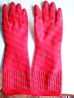 картинка Перчатки хозяйственные M, ДЛИННЫЙ РУКАВ, 100% латекс (пара) от магазина Богатая