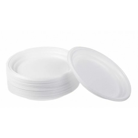 картинка Тарелки десертные плоские одноразовые ТОНКИЕ (100шт) от магазина Богатая