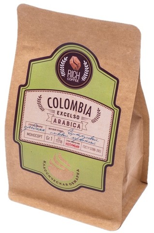 картинка Кофе зерновой Colombia Supremo 500г от магазина Богатая