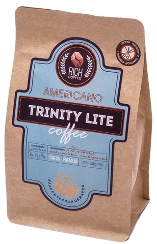 картинка Кофе зерновой Бленд Trinity Lite 500г (Плотный, шоколадный, насыщеный) от магазина Богатая