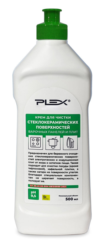 картинка Плекс Чистящий крем для стеклокерамики и др. 500мл от магазина Богатая